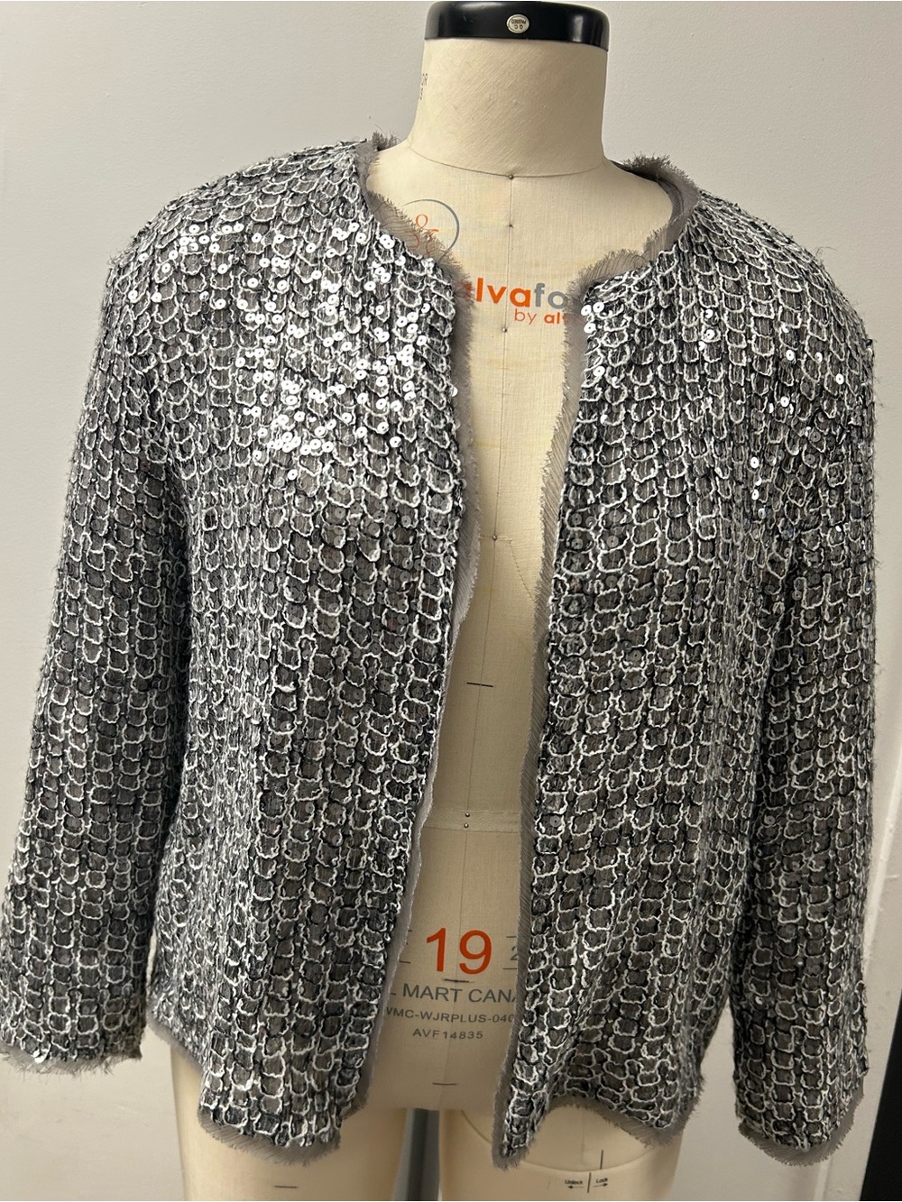 New- Zara Sequin Open-Front Women’s Jacket